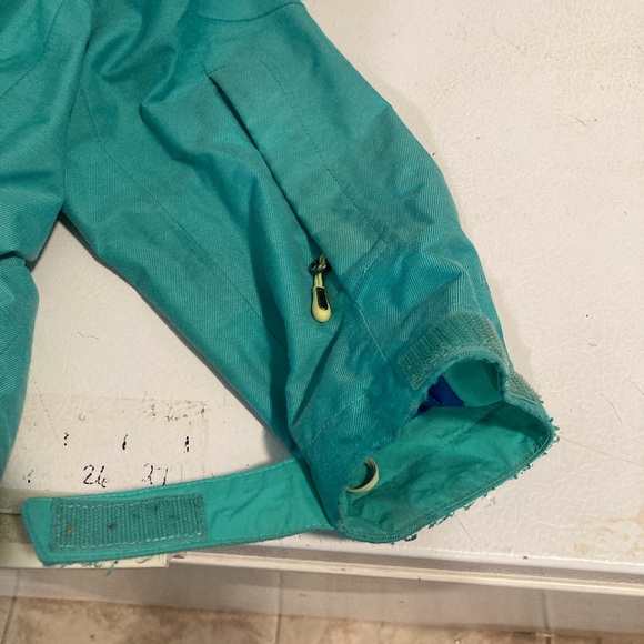 North Face Snowboarding Powder Snow Coat Women Size Medium Green/Blue EC. - Picture 13 of 16